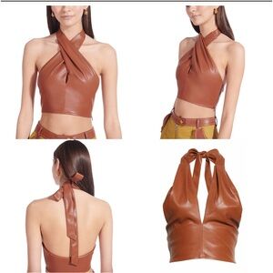 New with tags STAUD KAI TOP WHISKEY - BROWN VEGAN LEATHER. Soft and stretchy 
2